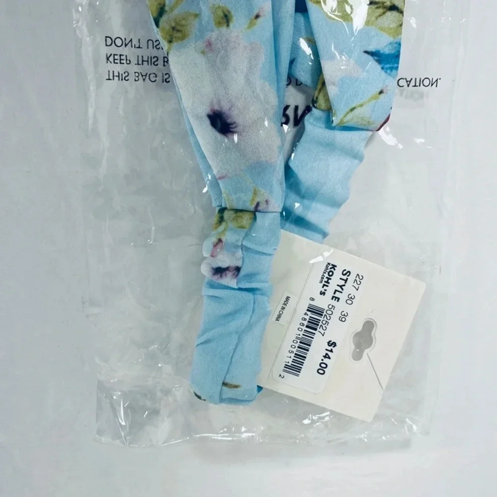 So Cloth Headbands Blue Floral Pattern